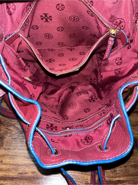 Tory Burch Marion Leather Backpack Burgundy/Oxblood main image 10